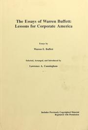 The Essays of Warren Buffett: Lessons for Corporate America cover
