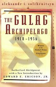 The Gulag Archipelago 1918-1956 cover