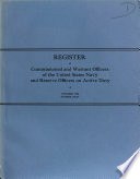 Register of the Commissioned and Warrant Officers of the United States Navy and Marine Corps and Reserve Officers on Active Duty cover
