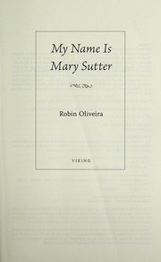 My Name is Mary Sutter cover