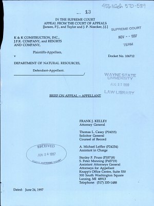 K & K Construction, Inc. v. Department of Natural Resources, 456 MICH 570 (1998) cover