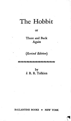 The Hobbit cover