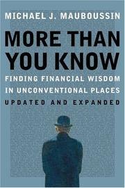 More Than You Know: Finding Financial Wisdom in Unconventional Places cover
